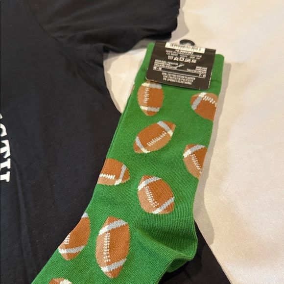 Men's Black 'Dad' T-Shirt with 3 Pair Colorful Socks Set Dad Gift Mens - Picture 4 of 16